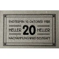 3 Kronen on 20 Heller Meggenhofen