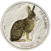 50 Colones Dice's cottontail, colorized