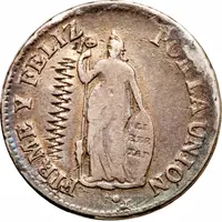 2 Reales Type II Countermark