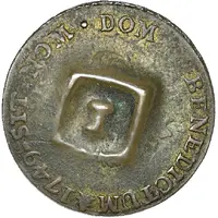 11/2 Pence Black Dog, H countermark on French Metropolitan 2 Sols