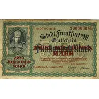 2 000 000 Mark overprint on 5 000 Mark