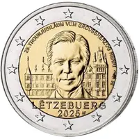 2 Euro - Henri I 25 years of Grand Duke Henri on the throne