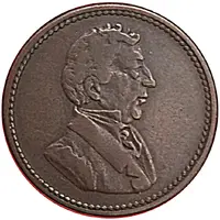 1/2 Penny Ships, colonies and commerce - bust design