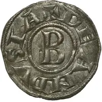 Denier with circled cross - Bernard II