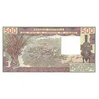 500 Francs Red bank name and value