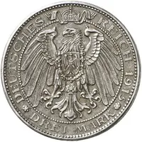 3 Mark - William II Passing of Mansfeld - Iron pattern strike