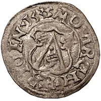 1 Schilling - Thomas Schöning Koknese, fancy cross, pointy top