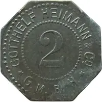 2 Pfennigs - Halle Gotthelf Heimann & Co G.M.B.H.