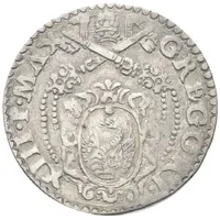 1 Testone - Gregorius XIII Normal legend