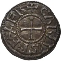 Denier - Charles II Noyon mint, CARLVS REX FR