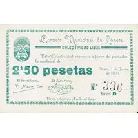 2.50 Pesetas Lécera