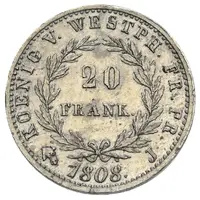 20 Franken - Jérôme Bonaparte Tin pattern