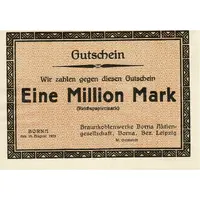 1 000 000 Mark Braunkohlenwerke Borna