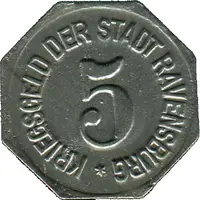 5 Pfennig - Ravensburg