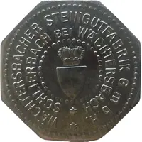 50 Pfennigs - Schlierbach Wächtersbacher Steingutfabrik G.m.b.H.