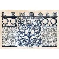 50 Heller Lembach im Mühlkreis, Blue issue