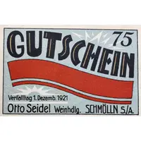 75 Pfennig Weinhandlung Otto Seidel