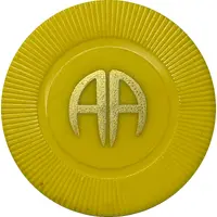 Token - Alcoholics Anonymous Sobriety Yellow