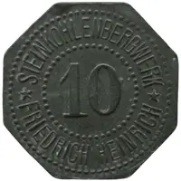 10 Pfennig - Lintfort Steinkohlenbergwerk Friedrich Heinrich