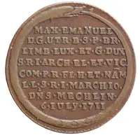 Token - Transfer of the Austrian Netherlands to Maximilian Emmanuel of Bavaria