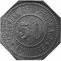 50 Pfennigs - Augsburg Eisenwerk Gebr. Frisch K.G.