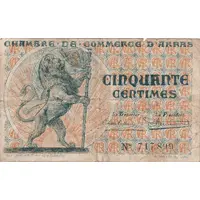 50 Centimes - Chambres de Commerce d' Arras
