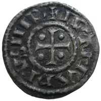 Denier - Lothair I Temple, Christian legend