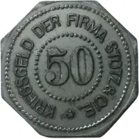 50 Pfennigs - Mannheim Stotz and Cie