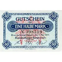 50 Pfennigs 1/2 Mark, Brandenburger Bankverein
