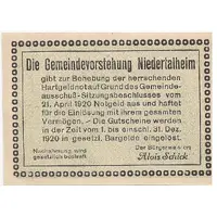 50 Heller Niedertalheim