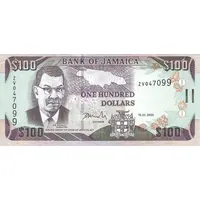 100 Dollars Without segmented foil, watermark portrait