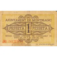 1 Peseta Montblanc