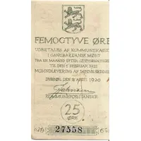 25 Øre Danish issue
