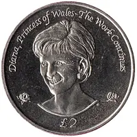 2 Pounds - Elizabeth II Princess Diana