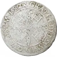 Franc with four H - Henry II 1st type