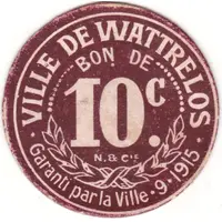 10 Centimes - Ville de Wattrelos [59]