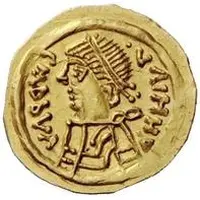1 Tremissis In the name of Heraclius, Line bust, facing left