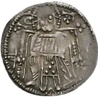 Dinar - Stefan Uroš V with Anna patriarchal cross
