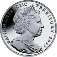 2 Pounds - Elizabeth II Emperor penguin chicks, Silver