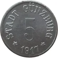 5 Pfennig - Günzburg