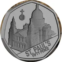50 Pence - Charles III St Paul`s Cathedral