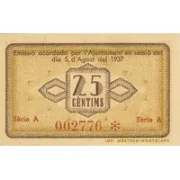 25 Céntimos Vimbodí