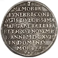 1 Thaler - John Albert II Death of Margaretha Elisabeth
