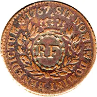 3 Sols 9 Deniers Countermarked 12 Deniers of Louis XV