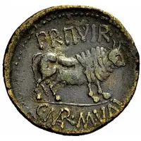 As - Augustus PR II VIR C MAR M VAL