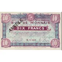 10 Francs - Villes de Roubaix et de Tourcoing