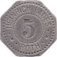 5 Pfennig - Roth Heinrich Lades