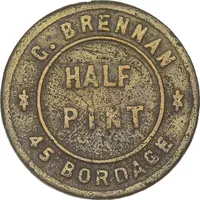 1/2 Pint G. Brennan, Bordage Street