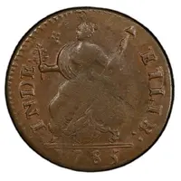 1/2 Penny - Copper 'Bust Facing Right'
