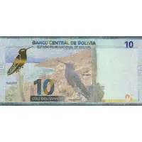 10 Bolivianos Vargas, Túpa, Méndez